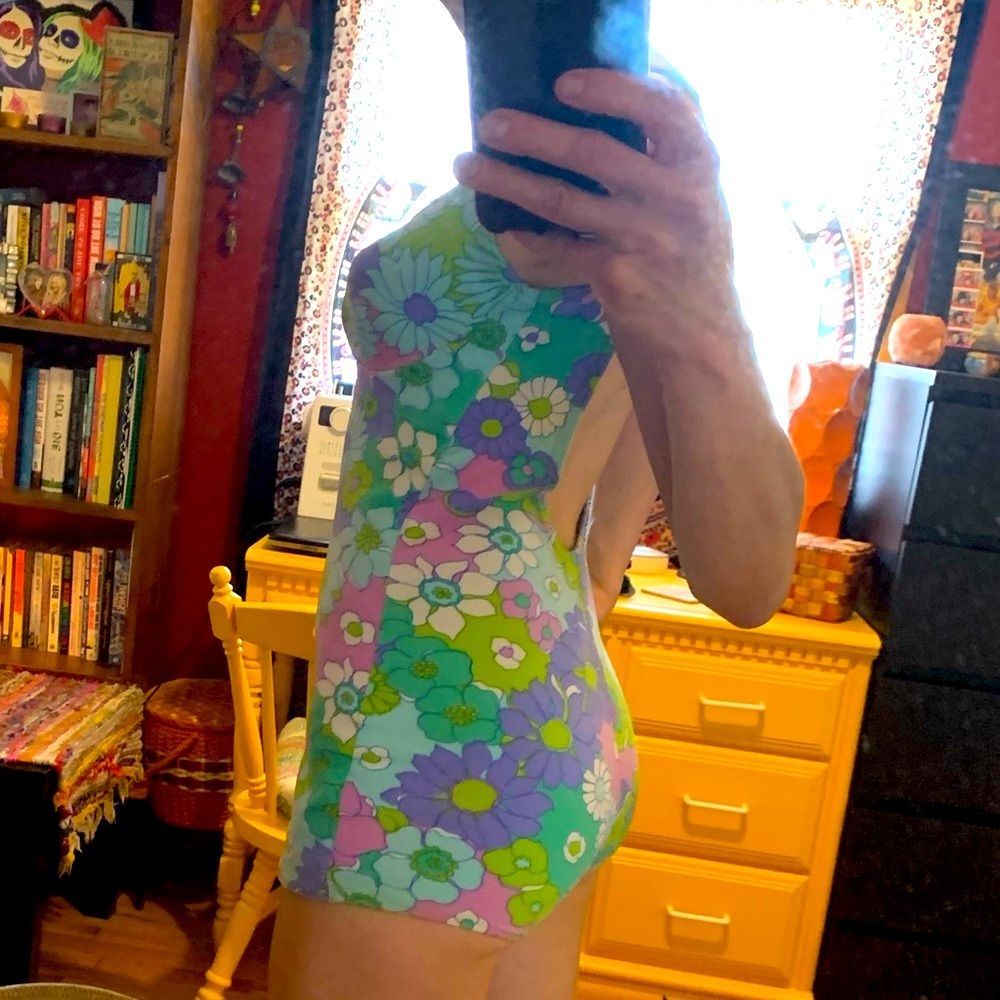 Vintage floral swim suit bathing suit - Picture 9 of 12
